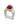 18k Gold & Sterling Silver Treated Ruby Square Ring
