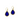 Teardrop Bubble Wire Earrings - Cobalt - Alesia 
