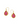 Teardrop Bubble Wire Earrings - Pink - Alesia 