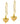 18 Karat All Gold Acorn Drop Earrings with Fine Granulation