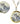 Summer Snow Leopard Double-Sided Pendant Necklace with Gold Leaf