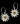 Silver Daisy Wire drop Earrings by Michael Michaud