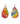 Tie Dye Teardrop Earrings - Silver - Alesia 
