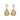Dazzled Small Teardrop Earrings with Moonstone Posts - Gold - Alesia 